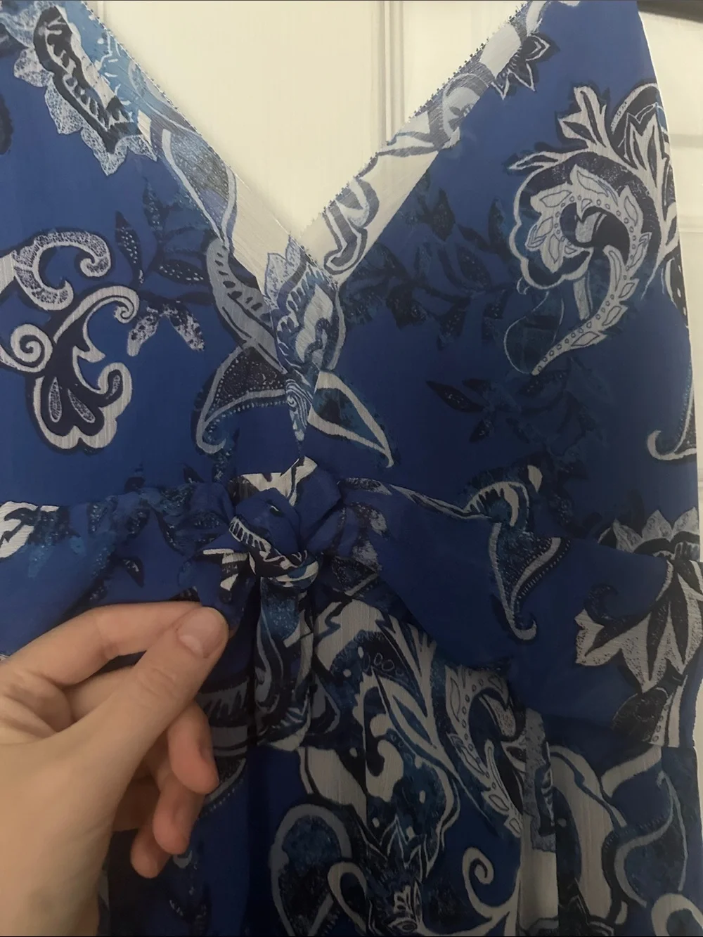NWT WHBM Blue Floral Maxi Dress - Picture 4 of 10